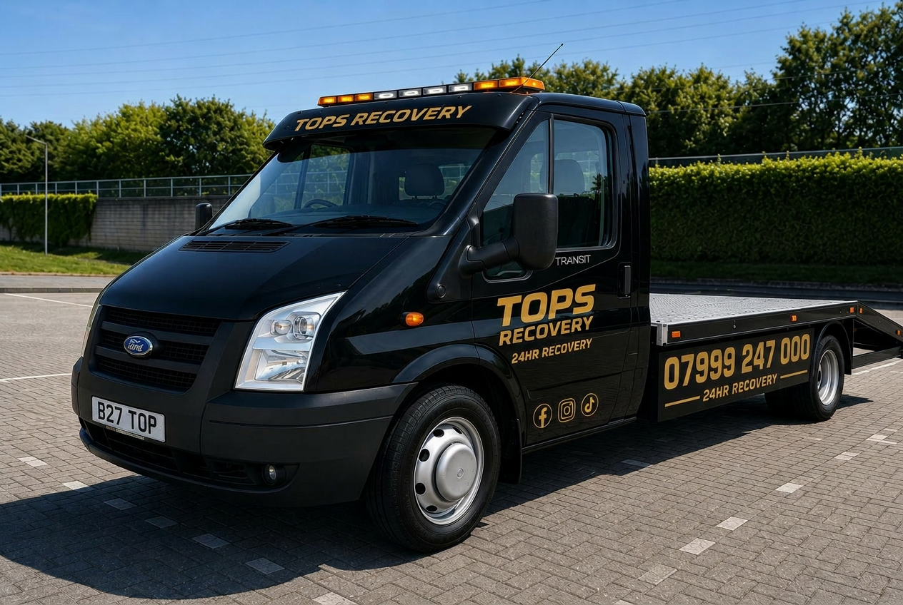 Tops Recovery flatbed truck